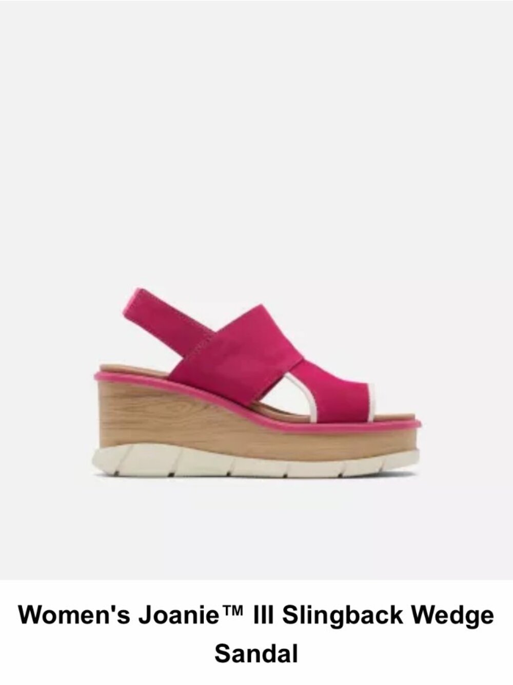 Sorel Slingback Wedge Sandal - Pink - Size 6